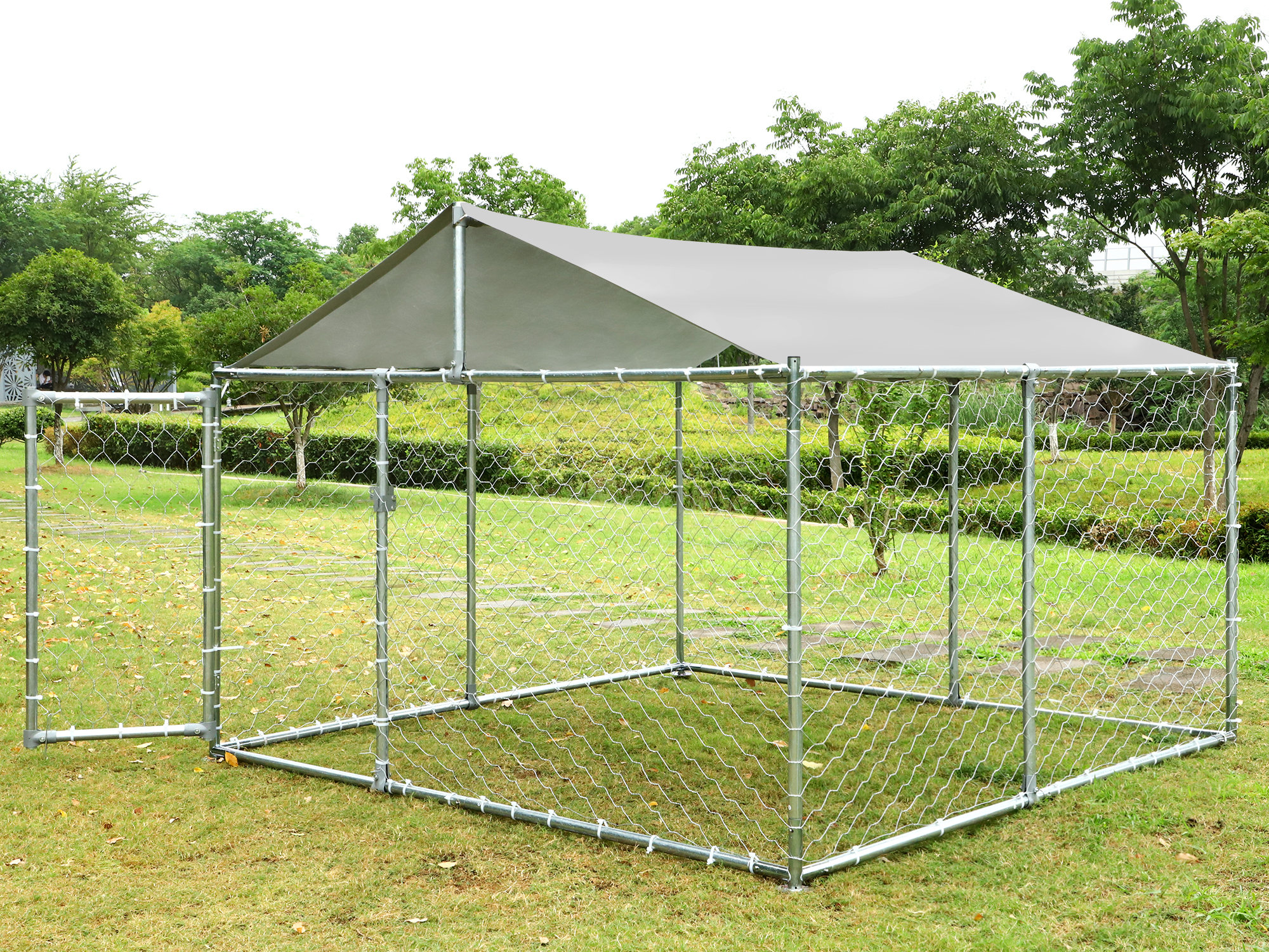 Outdoor covered dog pen hotsell